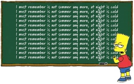 Bart Chalkboard English