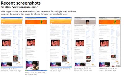 Browsershots - agaponeo.com